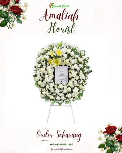 Krans Bunga Duka Cita di Selemadeg